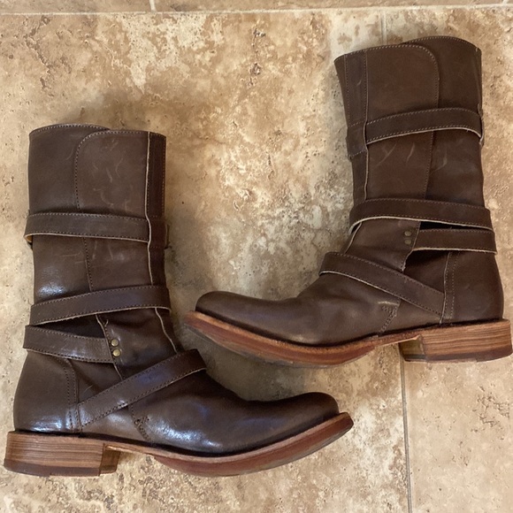 Fiorentini + Baker Eternity brown buckle moto boots Sz 37 ( approx 7) - Picture 7 of 15